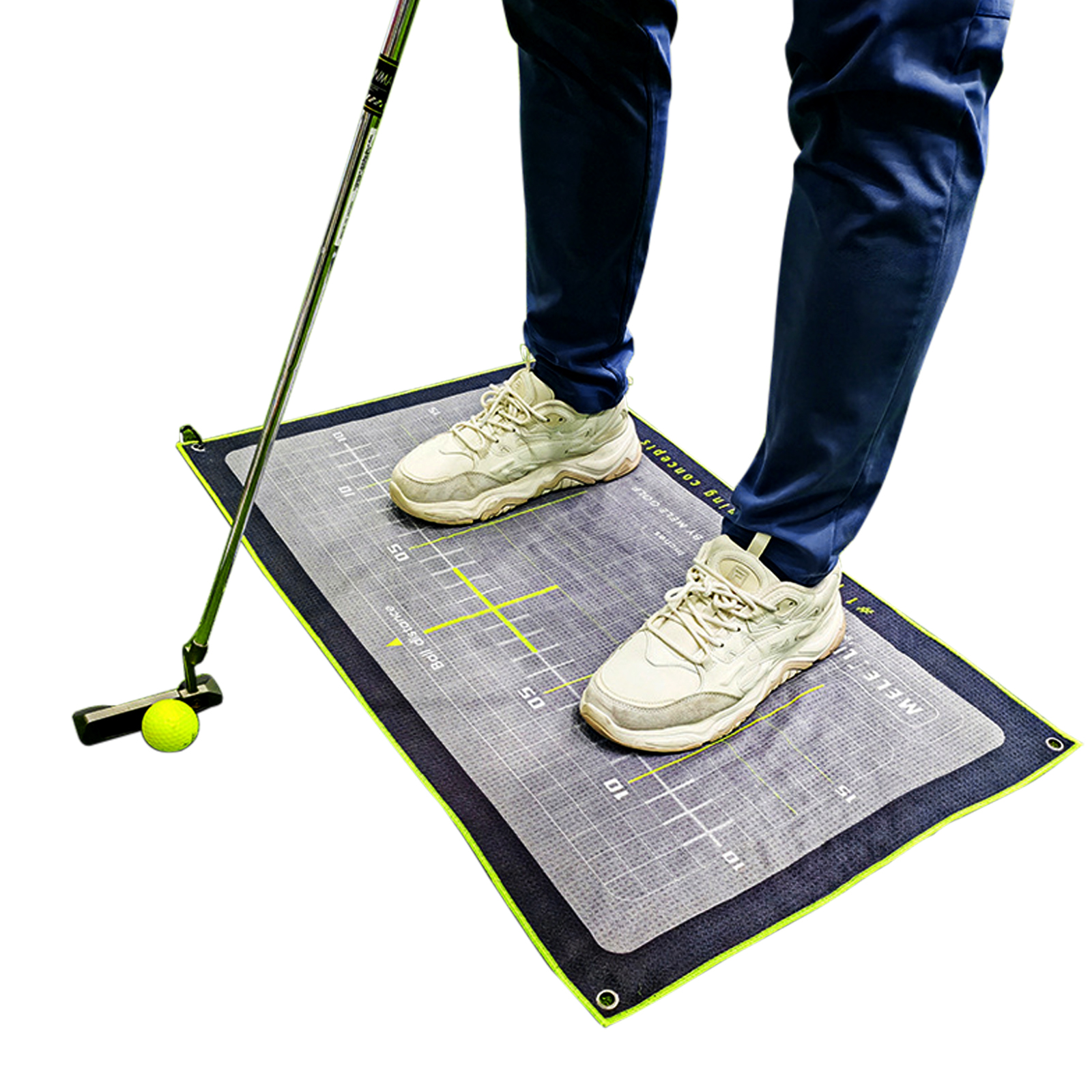 Golf Training Aid Putter Standing Position Towel Mat