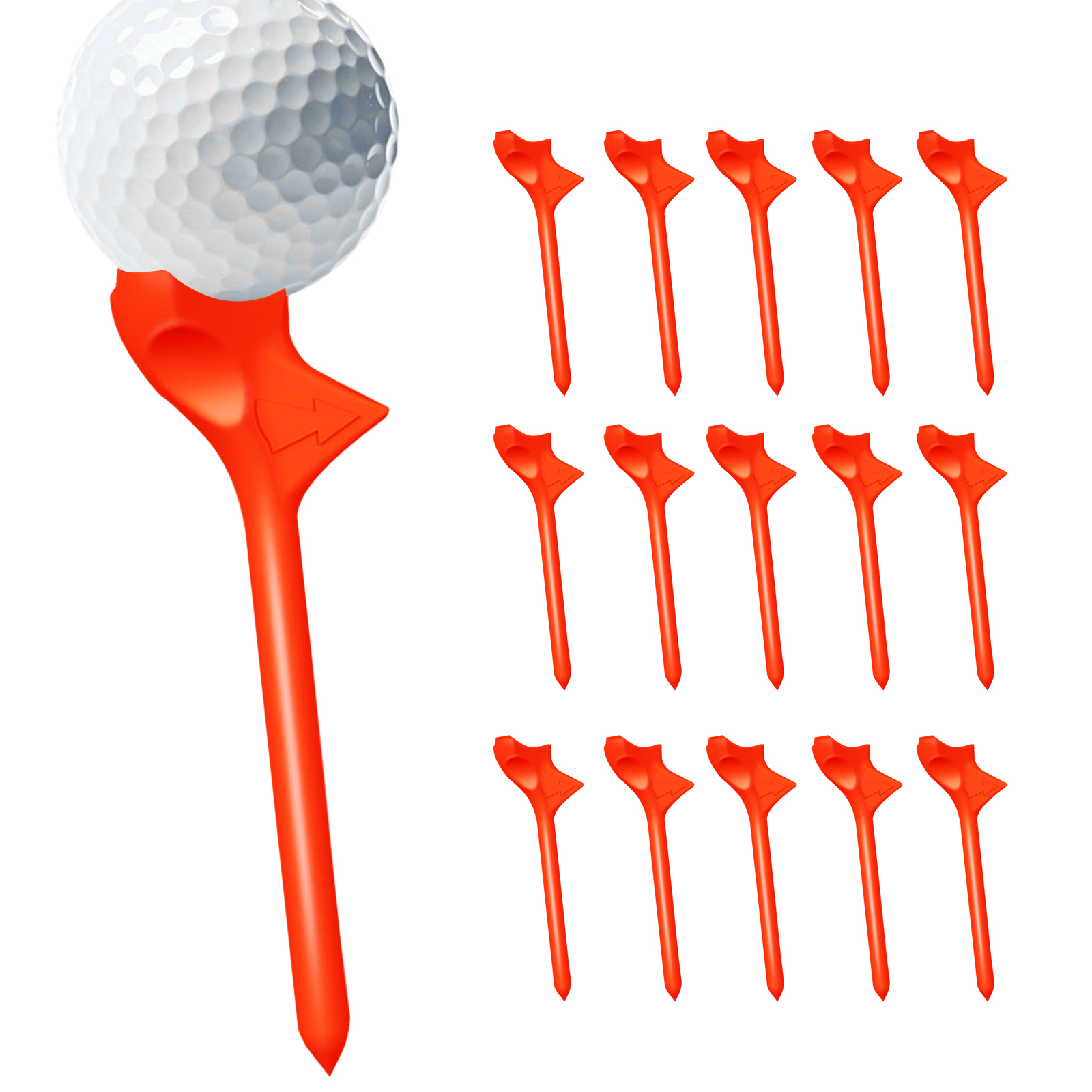 10 Degree Golf Plastic Tees 16pcs