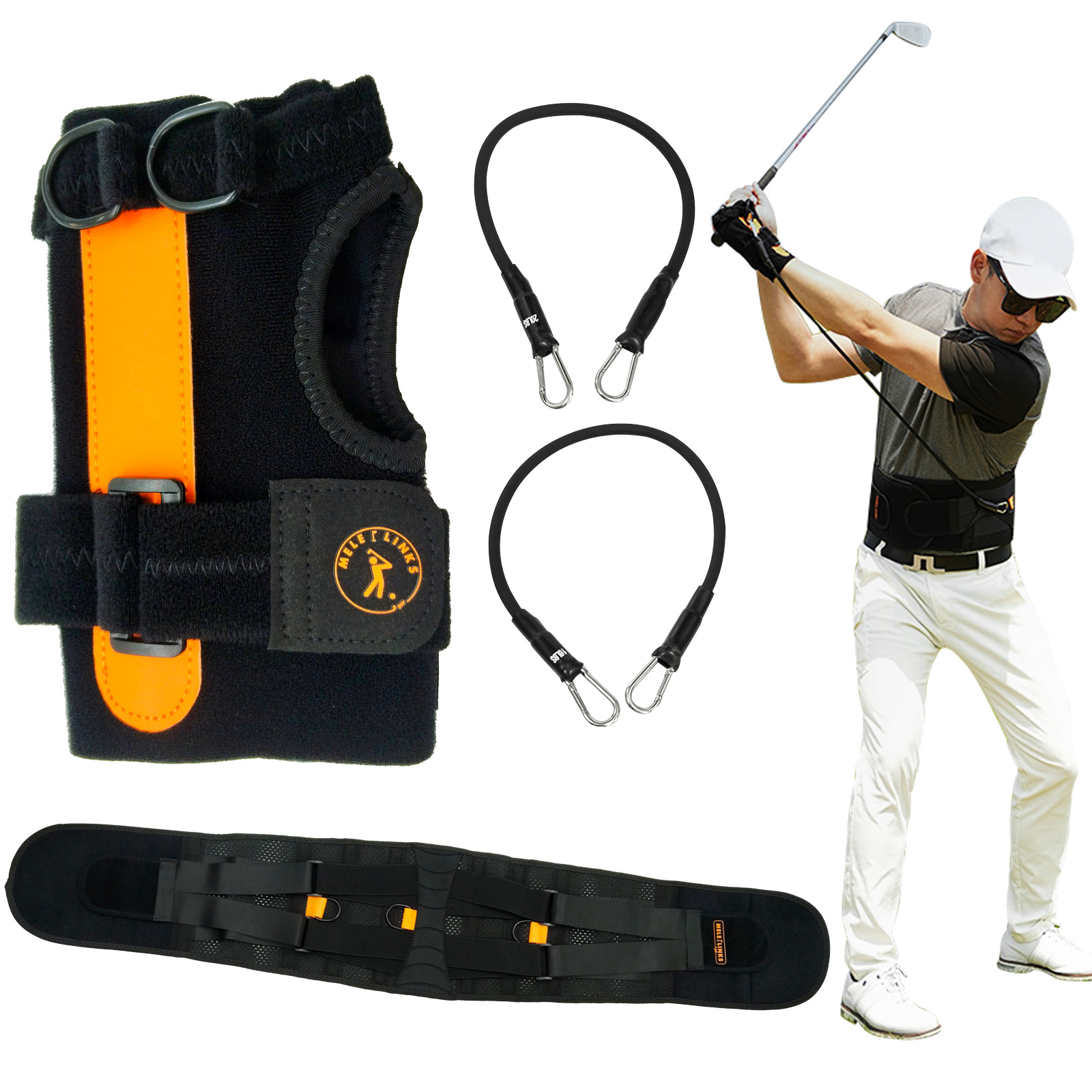Golf waist belt swing trainer