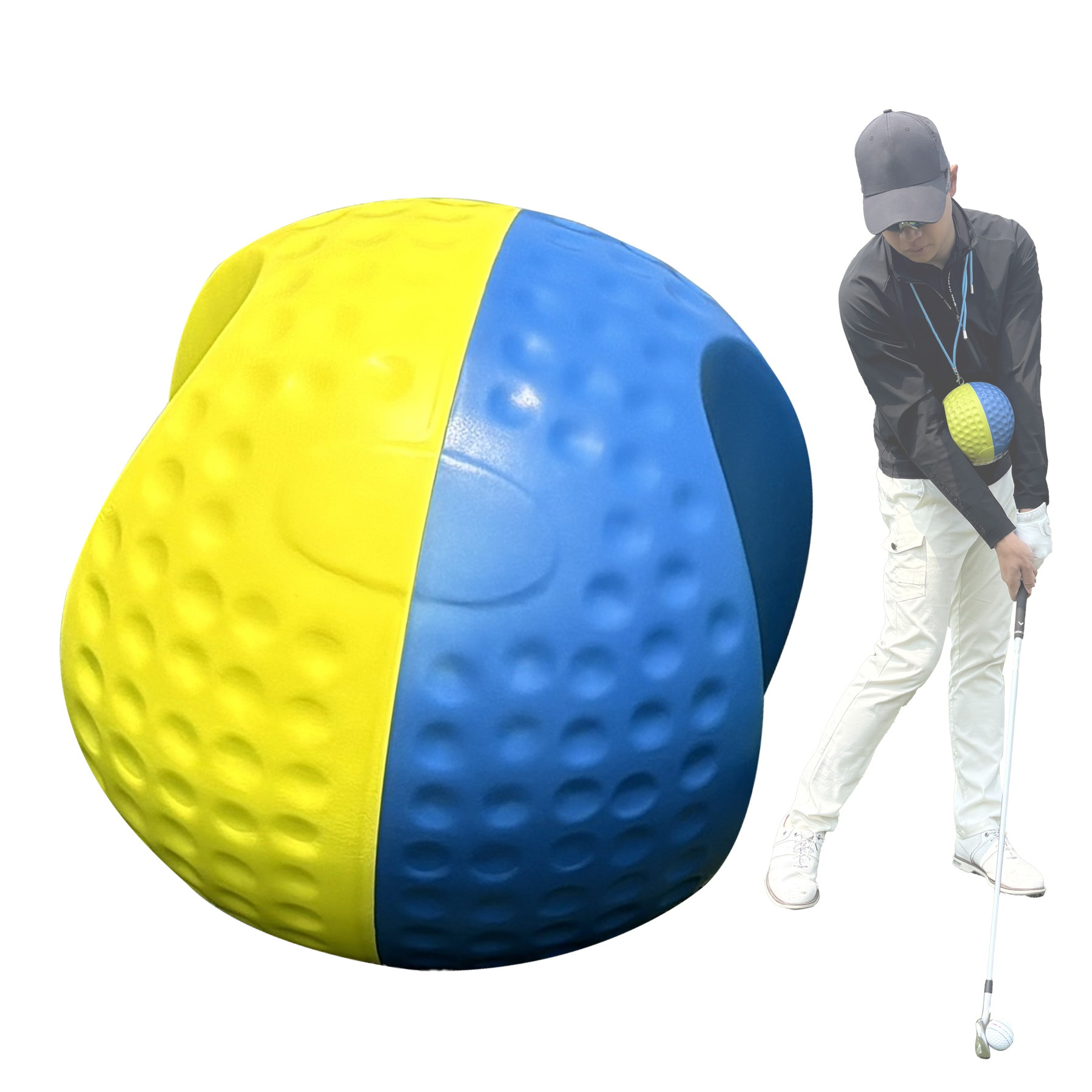 Golf Dual-Color Swing Alignment Training Connect Ball