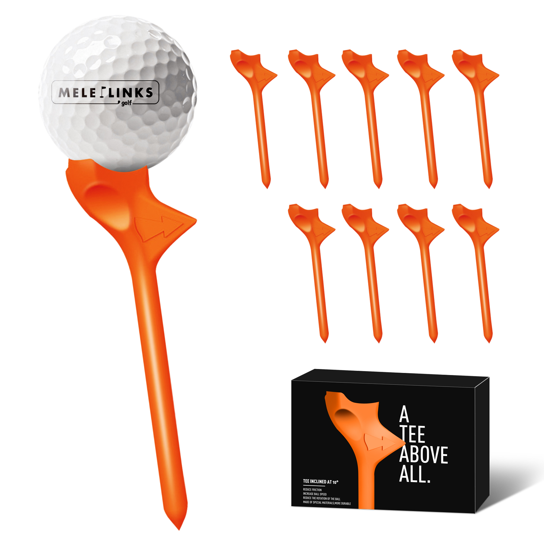 10 Degree Golf Tees Set