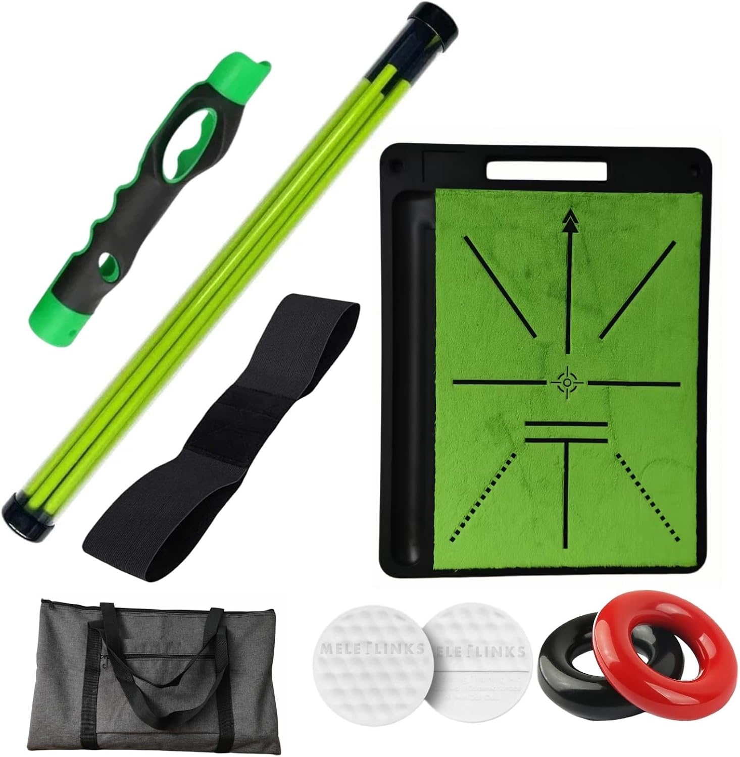 Golf Beginner Swing Kit, 7-in-1 Golf Training Aids Set