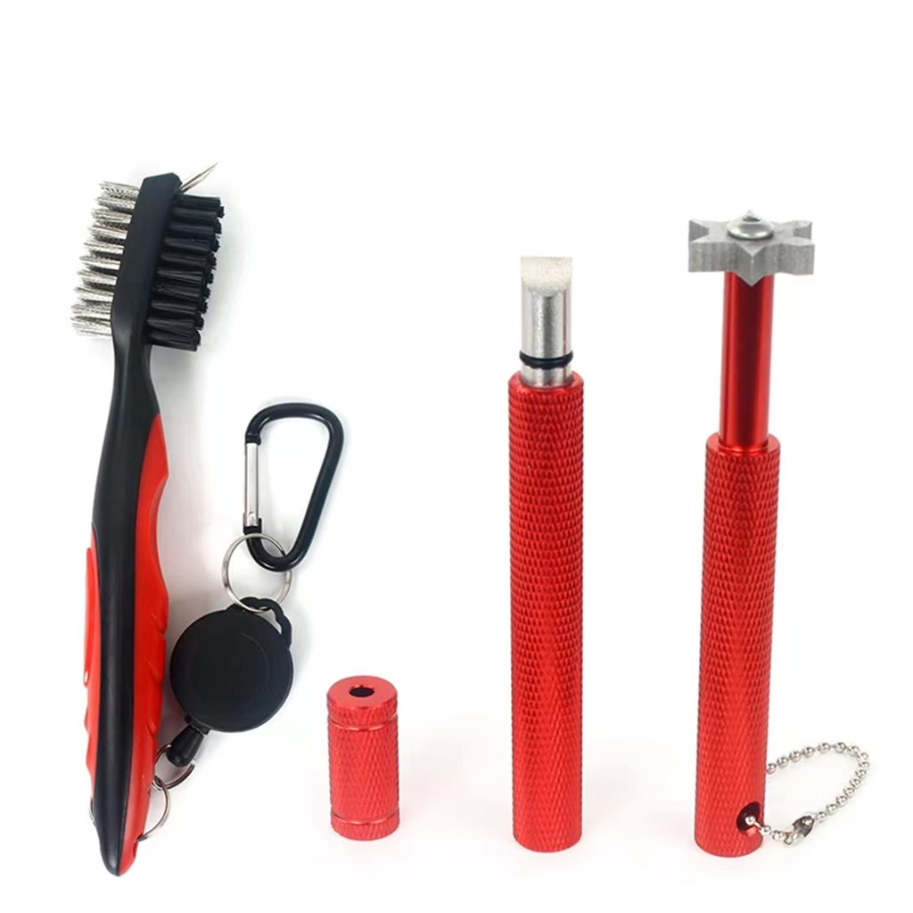 Golf Cleaning Set, Club Groove Cleaner, Double-Sided Brush, Hex Groove Cleaner, Flat Head Knife, golf - Image 4