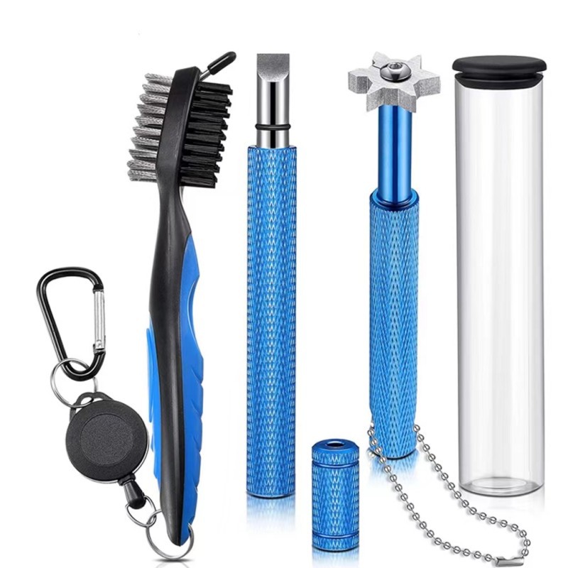 Golf Cleaning Set, Club Groove Cleaner, Double-Sided Brush, Hex Groove Cleaner, Flat Head Knife, golf - Image 5