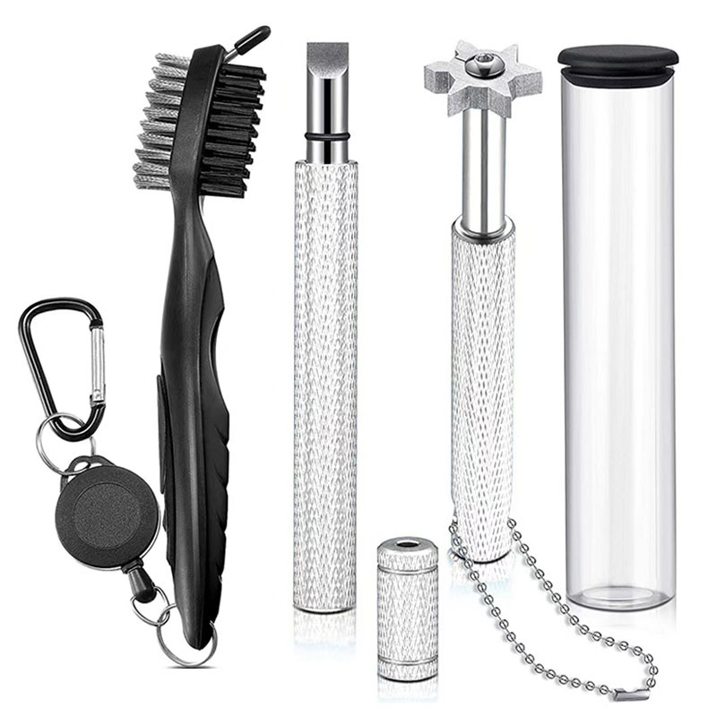 Golf Cleaning Set, Club Groove Cleaner, Double-Sided Brush, Hex Groove Cleaner, Flat Head Knife, golf - Image 6
