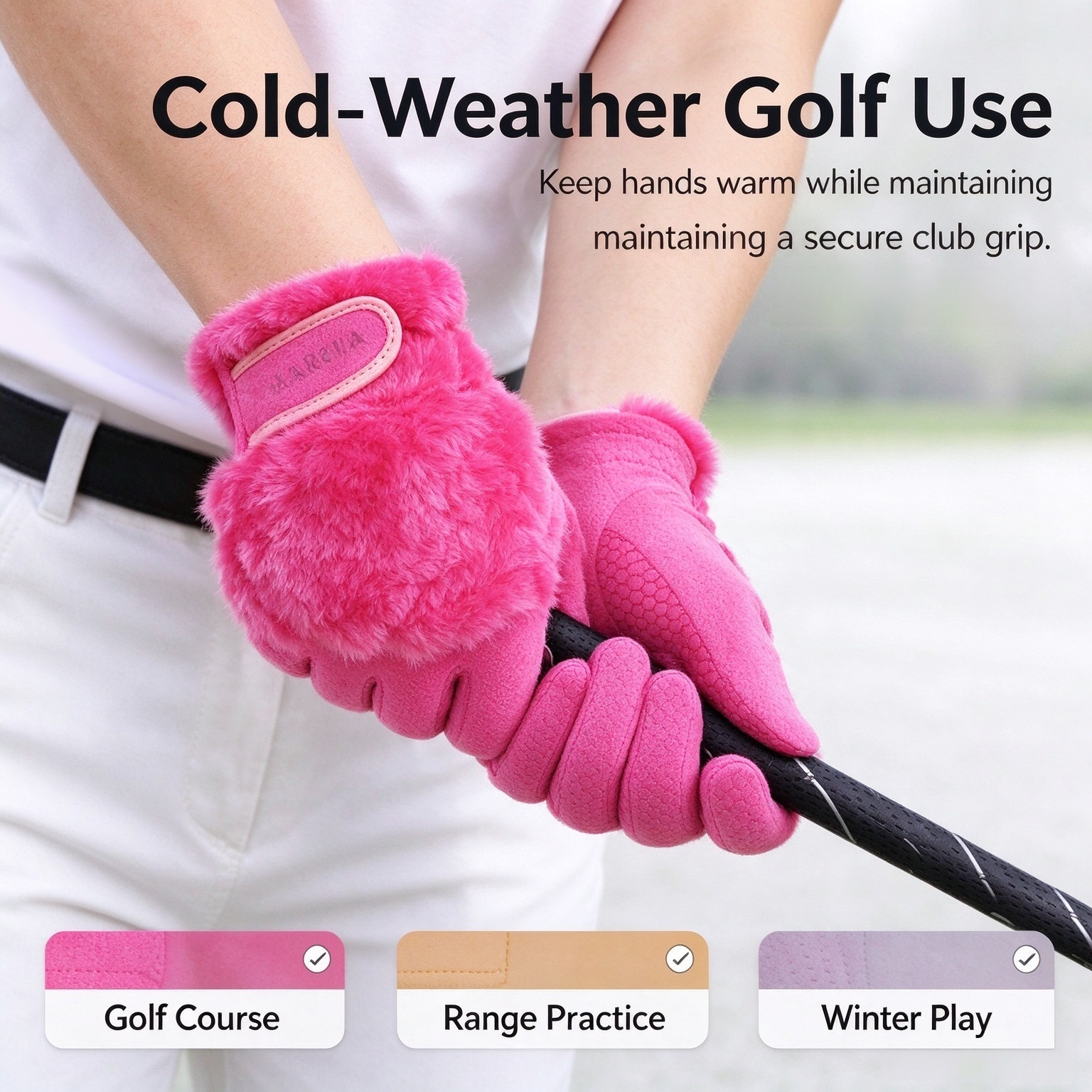 Womens Winter Golf Gloves - Image 5